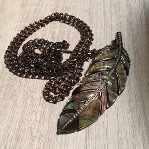 Labradorite Feather Necklace